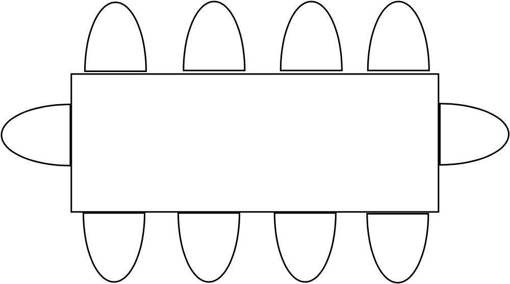Table 10 pers  180 x 80 cm