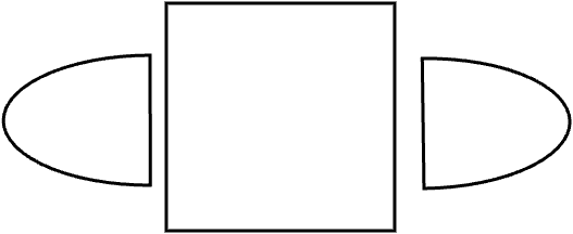 Table 2 pers. 74 x 74 cm