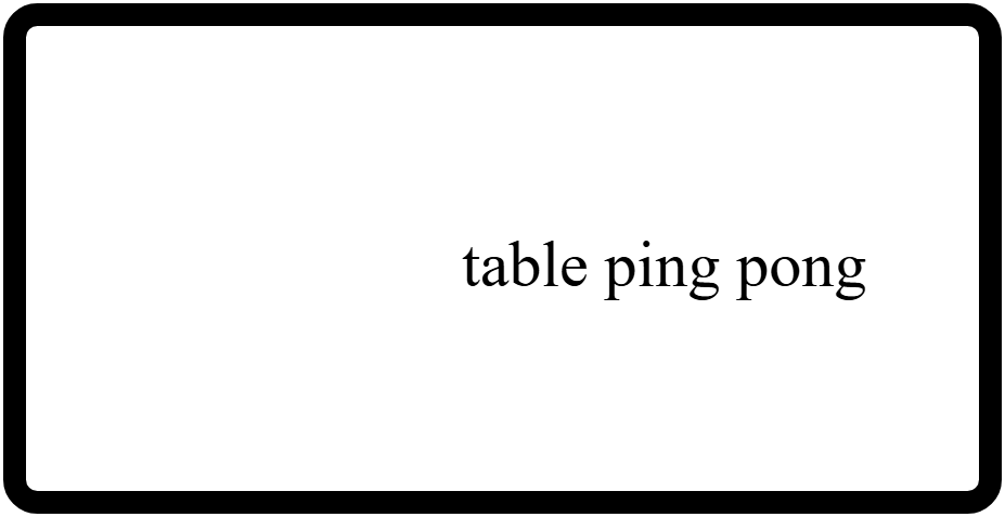 table ping pong