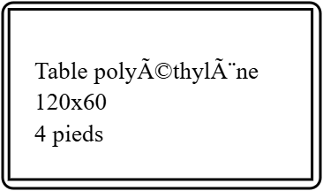 Table polyéthylène 120x60