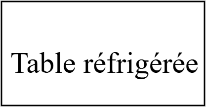 Table réfrigérée