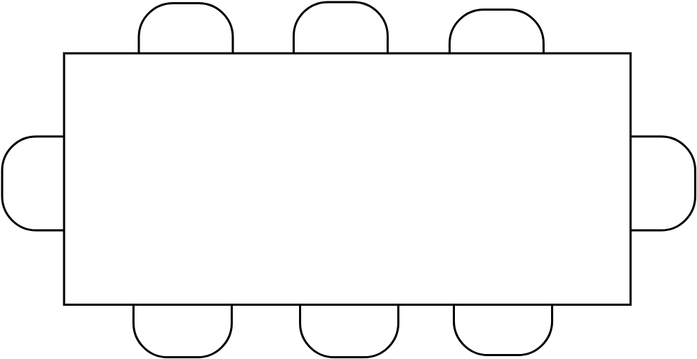 Table de réunion 8 pers.