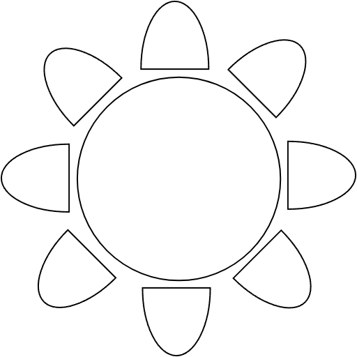 TABLE RONDE 150 8 PAX