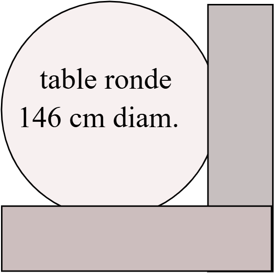 table ronde avec banquette