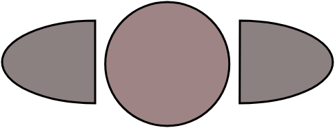 Table ronde 2 pers. 60 x 60 cm