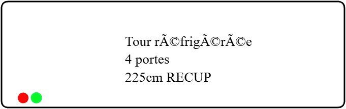 Tour réfrigérée 4 portes