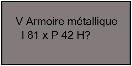 V Arm métallique l 81 x P42 x H?