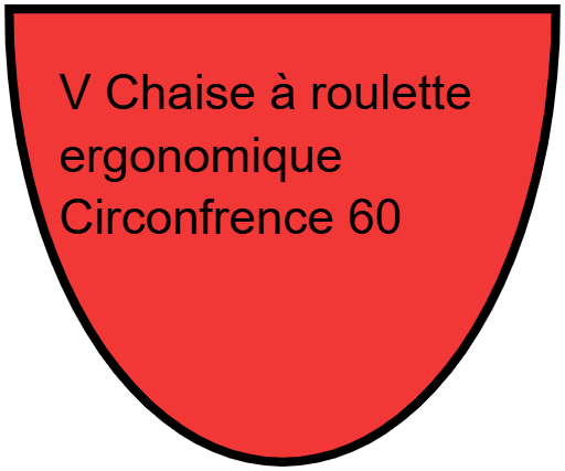 V Chaise à roulette  ergonomique