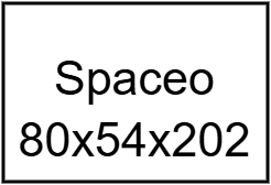 Vitrine SPACEO Evo'M blanc H.204.8 x l.80 x P.54 cm