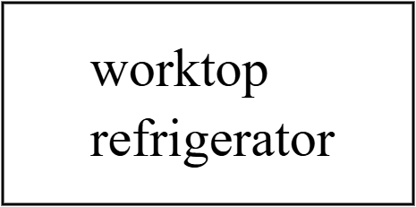 Worktop refrigerator