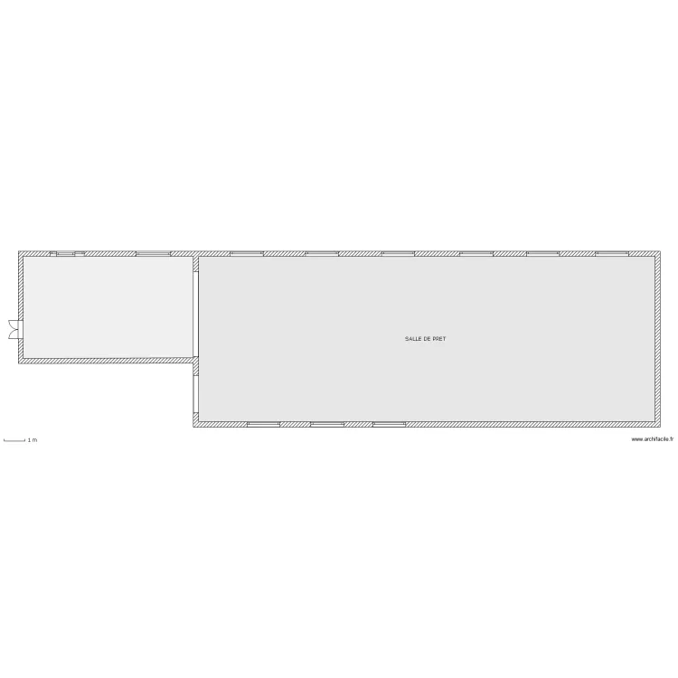 BIBLIOTHEQUE SALLE DE PRET. Plan de 