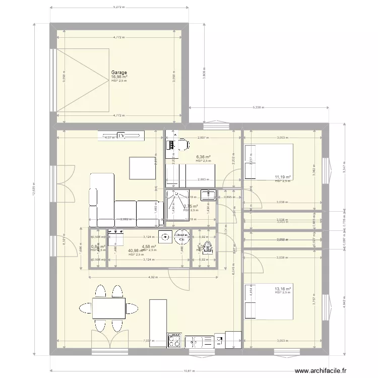 MAISON SUN MAIL. Plan de 