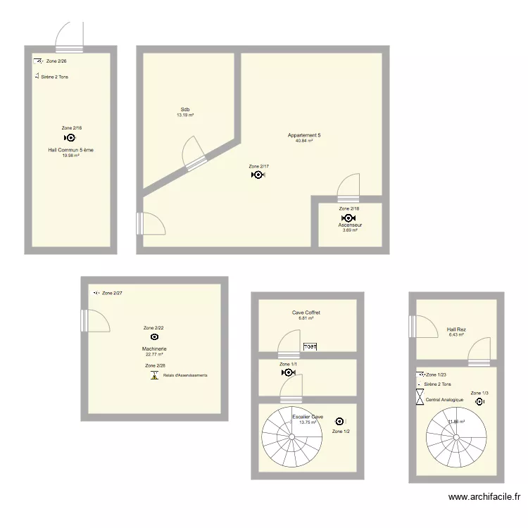 Batiment de la Cure 2. Plan de 