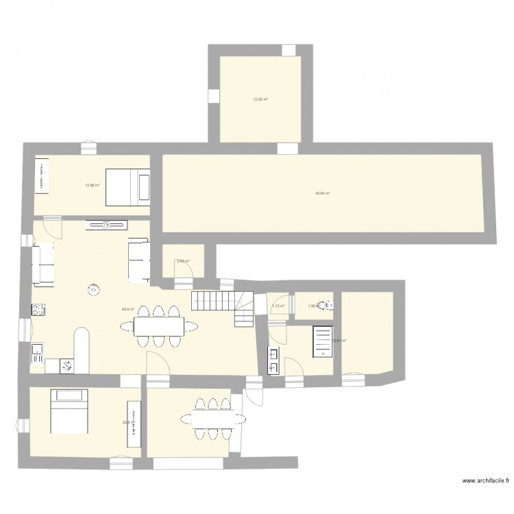 Essai appart Gp evol 1. Plan de 0 pièce et 0 m2