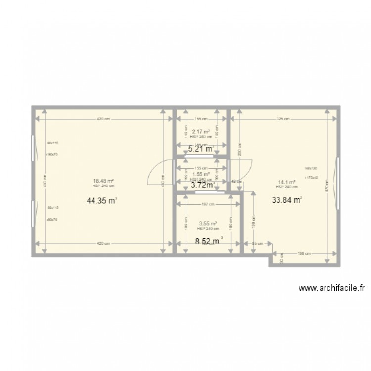 diane 1er etage bis. Plan de 0 pièce et 0 m2