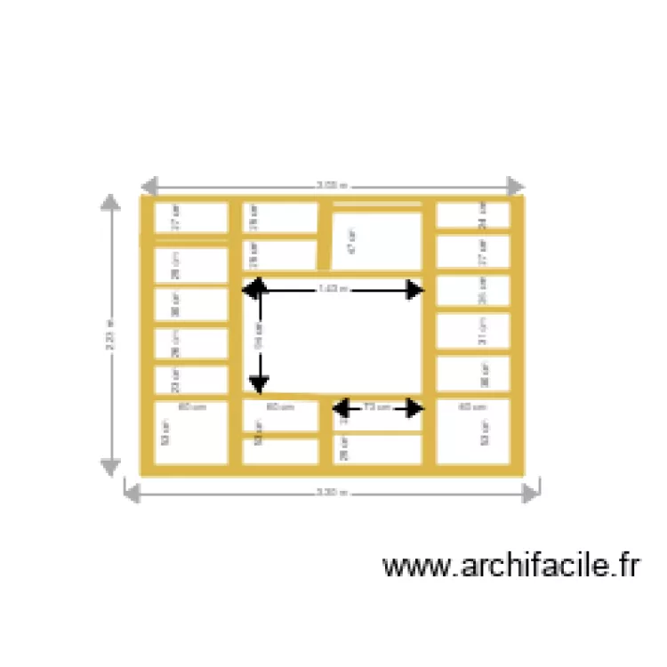 Biblioth&egrave;que. Plan de 