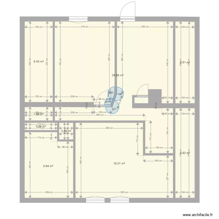 RP2 2ieme &eacute;tage avant 2 backup. Plan de 