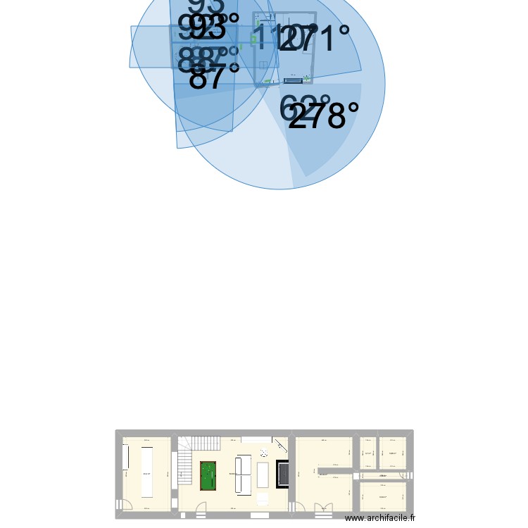 La Perrière. Plan de 10 pièces et 140 m2