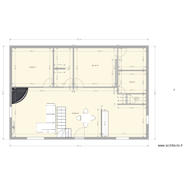 MAISON rs2. Plan de 5 pièces et 101 m2