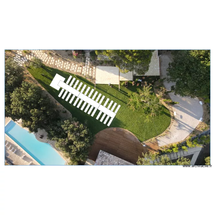 Plan jardin ceremonie. Plan de 