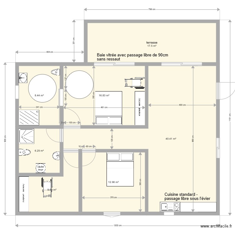 maison M B. Plan de 0 pièce et 0 m2
