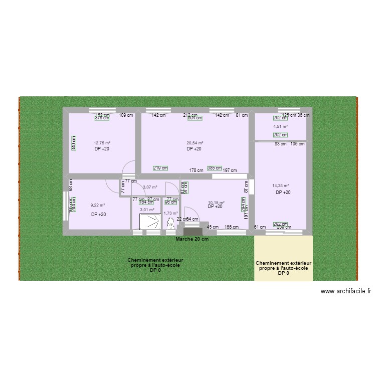 BONUS FORMA  ZOOM AVANT TRAVAUX. Plan de 11 pièces et 87 m2