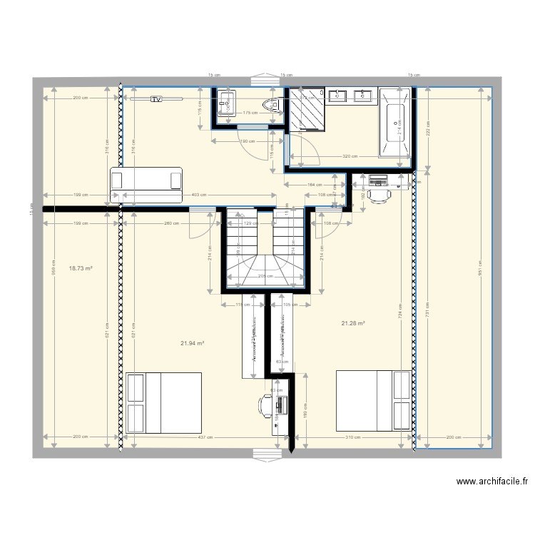 Etage Carignan. Plan de 0 pièce et 0 m2