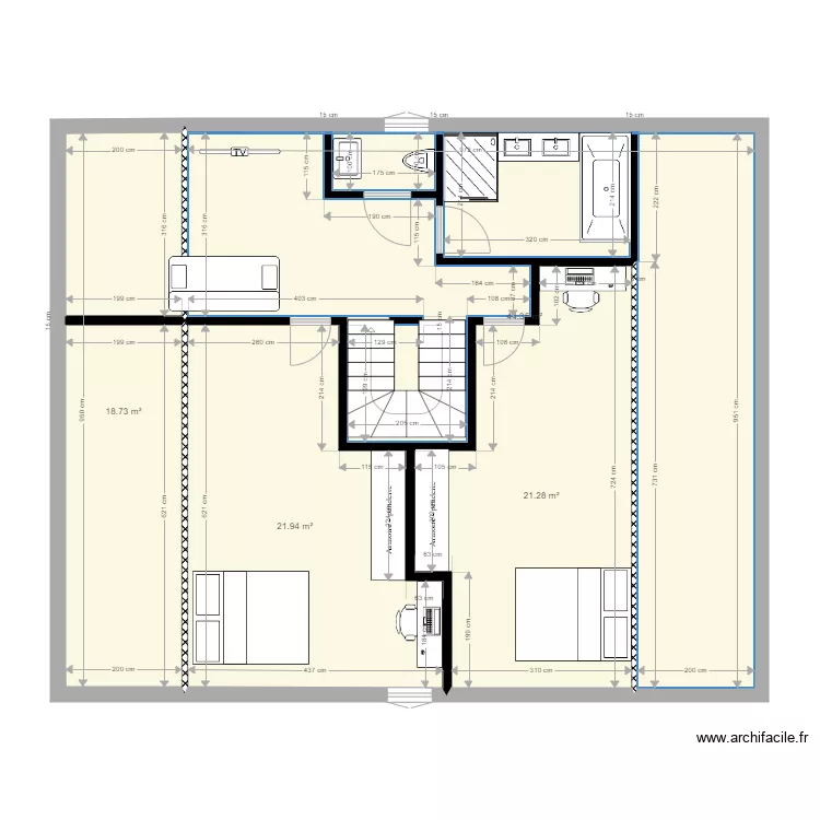 Etage Carignan. Plan de 