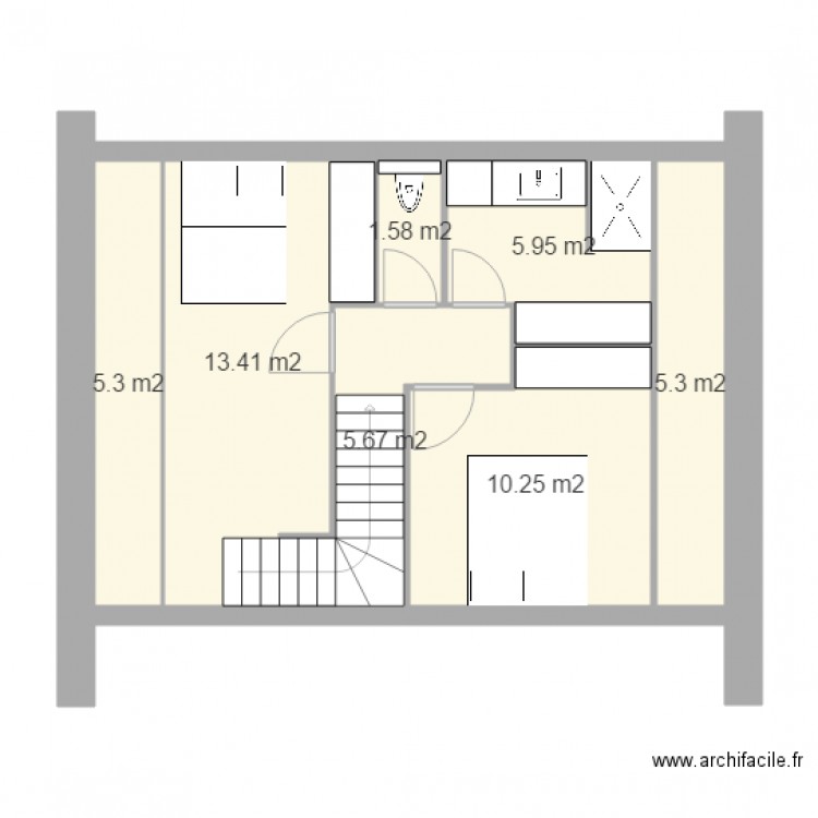 Etage. Plan de 0 pièce et 0 m2