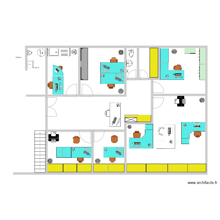 meubles bureaux 3 impasse Jean Jaures bureaux RDC. Plan de 0 pièce et 0 m2