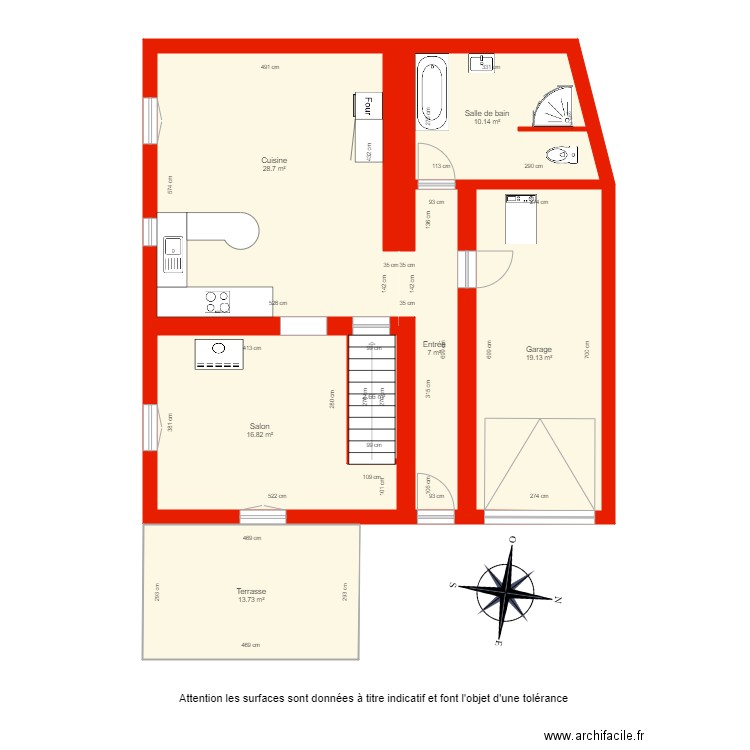 BI 3826 rdc côté. Plan de 0 pièce et 0 m2