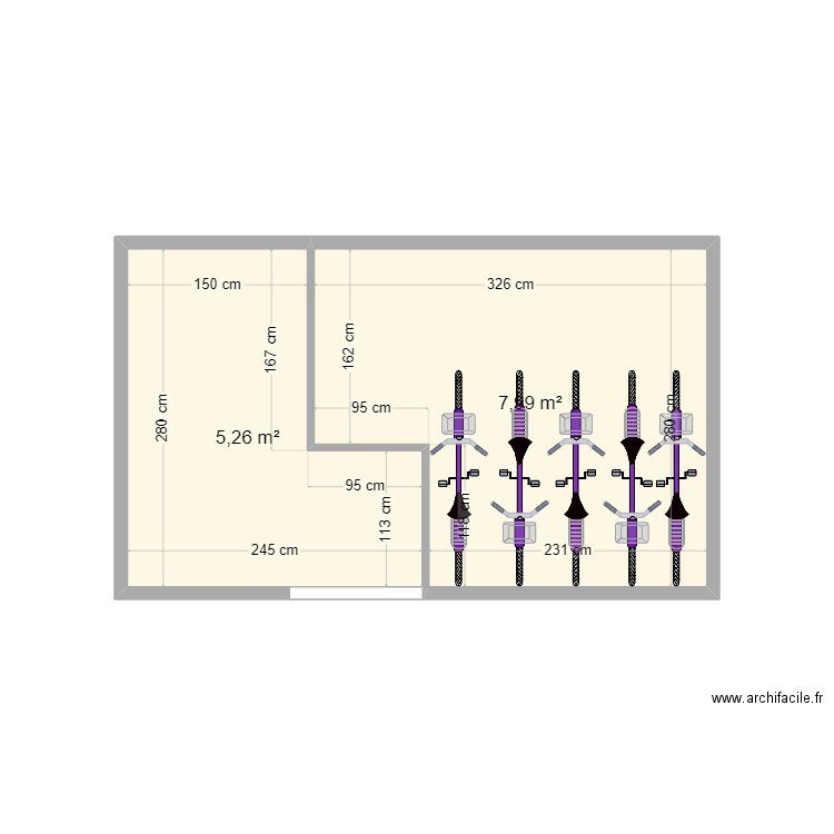  PROP ALEX. Plan de 2 pièces et 13 m2