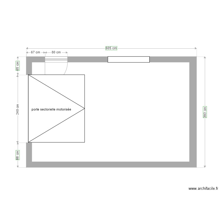 plan garage  coupe. Plan de 0 pièce et 0 m2