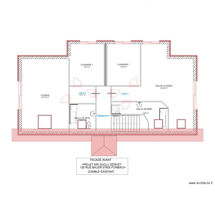 GUCLU COMBLE PROJET. Plan de 0 pièce et 0 m2