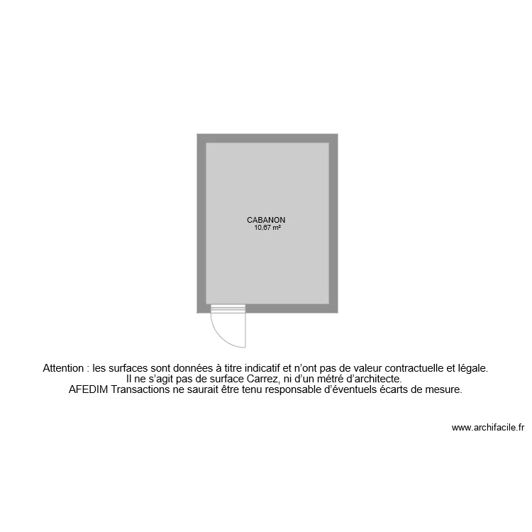 BI 6860 CABANON. Plan de 