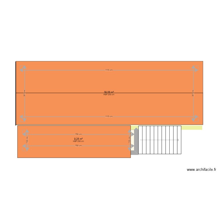 balcon. Plan de 2 pièces et 48 m2