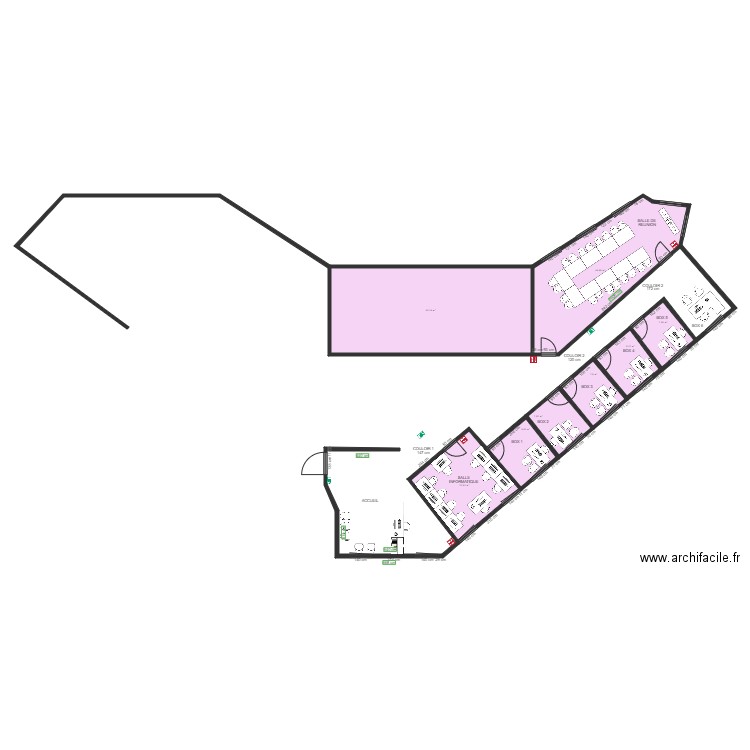 RCH 95 PLAN APRES TRAVAUX. Plan de 8 pièces et 176 m2