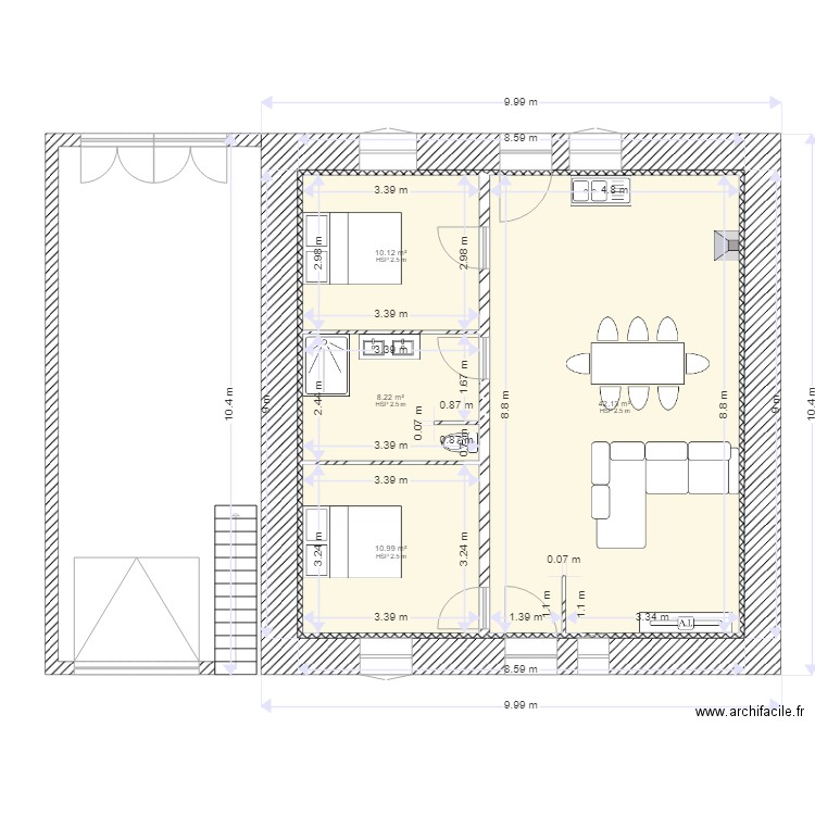 maison revel location 6. Plan de 4 pièces et 71 m2