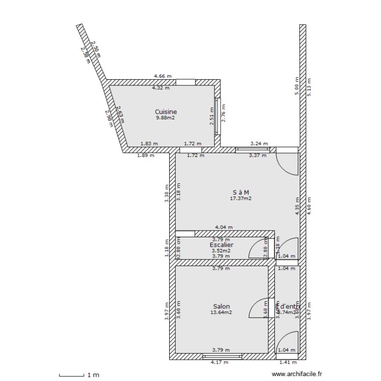 rdc travaux. Plan de 0 pièce et 0 m2