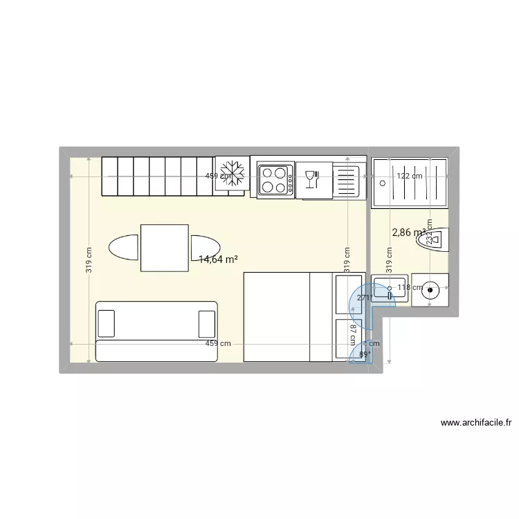 20m2 lit bas possible . Plan de 20m2 lit bas possible . Plan de