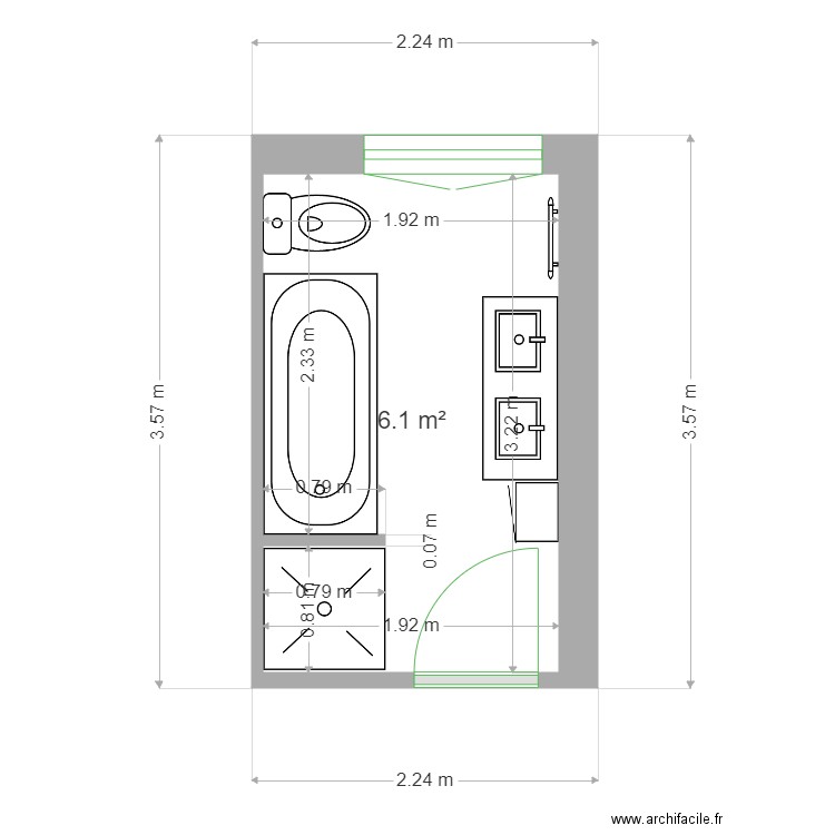 Salle de bain 4. Plan de 0 pièce et 0 m2