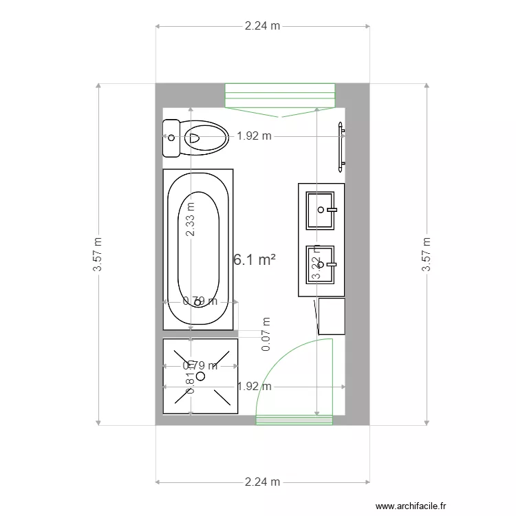 Salle de bain 4. Plan de Salle de bain 4. Plan de