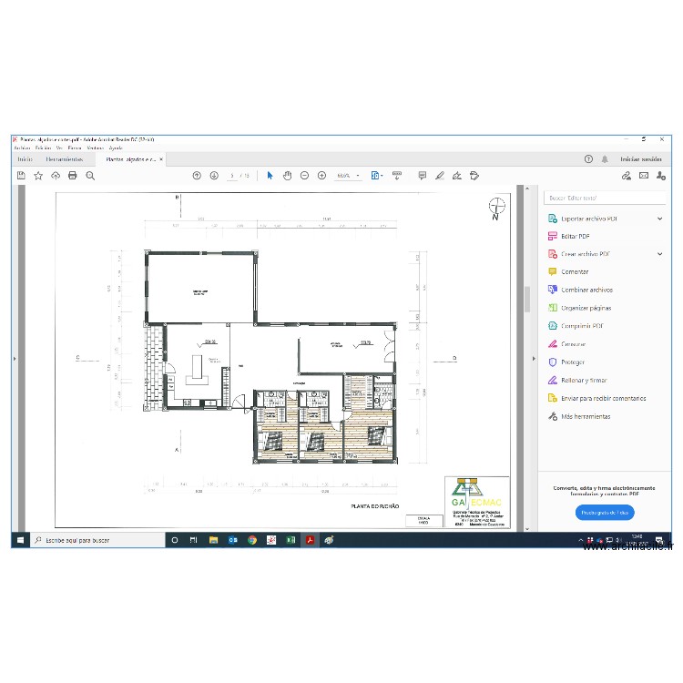 MAISON. Plan de 0 pièce et 0 m2