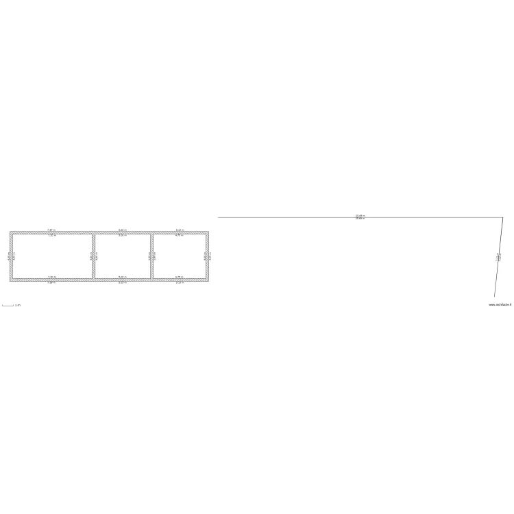 Plan de masse projete. Plan de 
