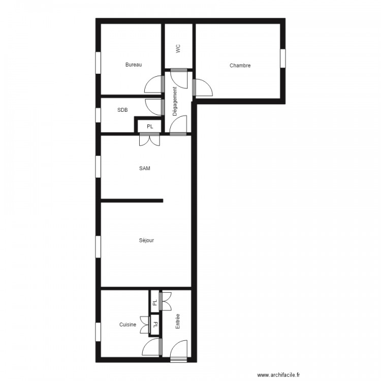 GAIDOU. Plan de 0 pièce et 0 m2