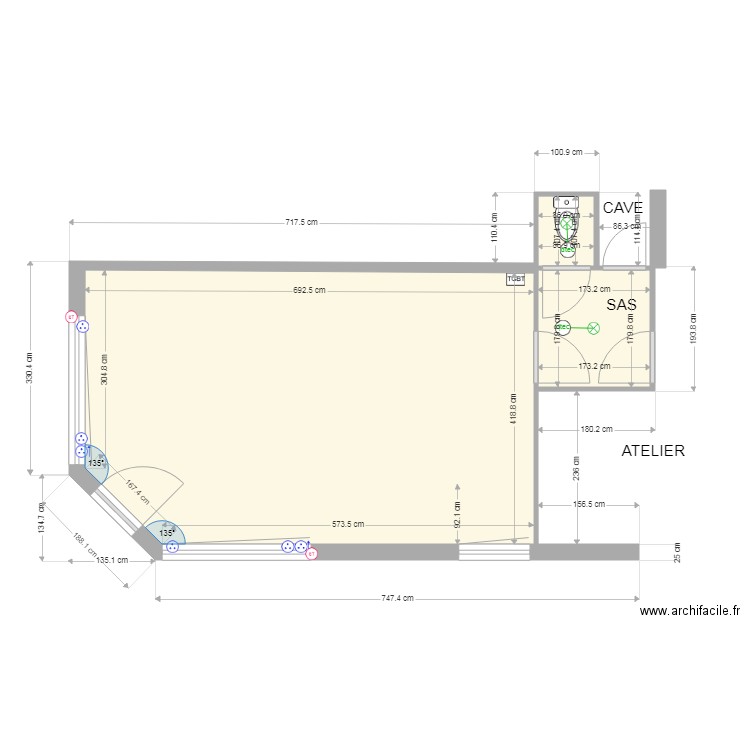 salon de coiffure cécile 2. Plan de 0 pièce et 0 m2