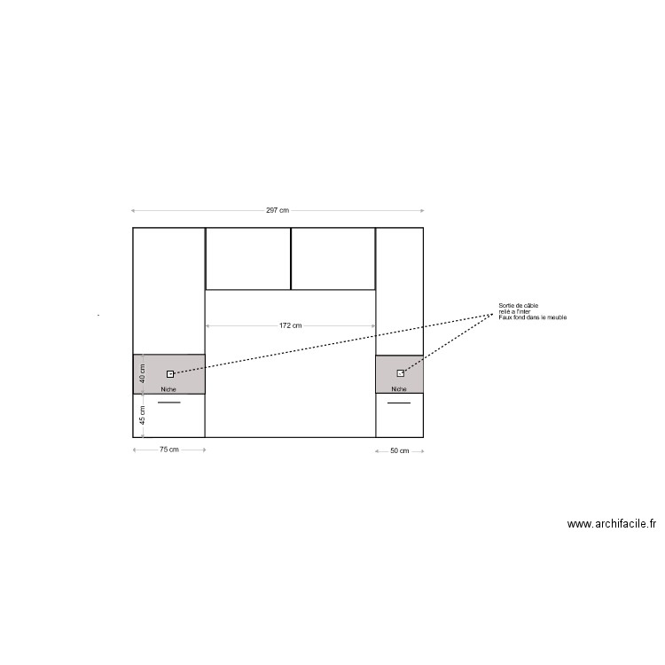 Tête de lit . Plan de 0 pièce et 0 m2