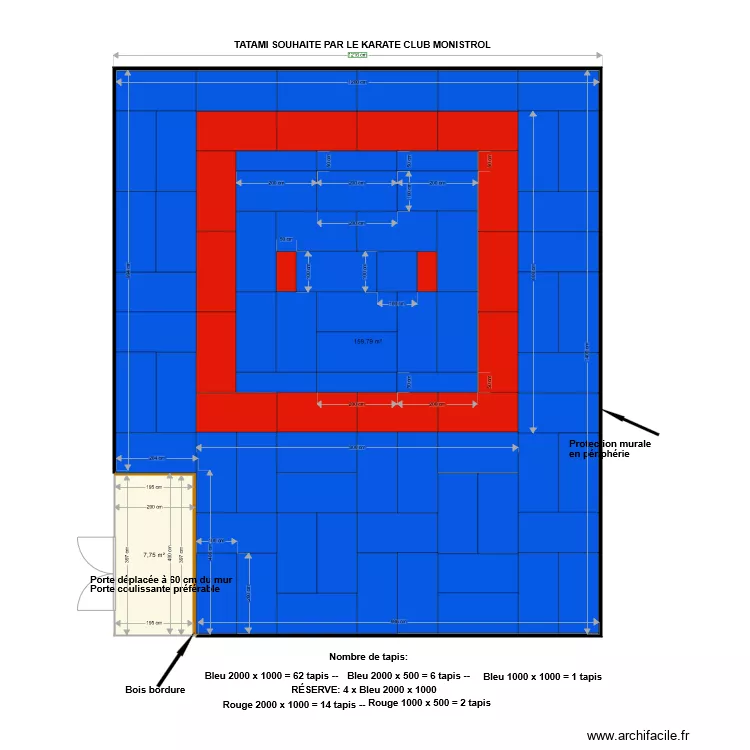 DOJO Monistrol BLEU. Plan de 