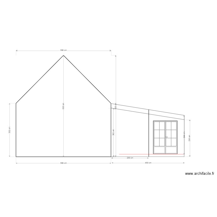 pignon . Plan de 0 pièce et 0 m2