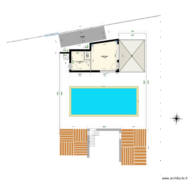 PoolHouseV6Pergola. Plan de 0 pièce et 0 m2